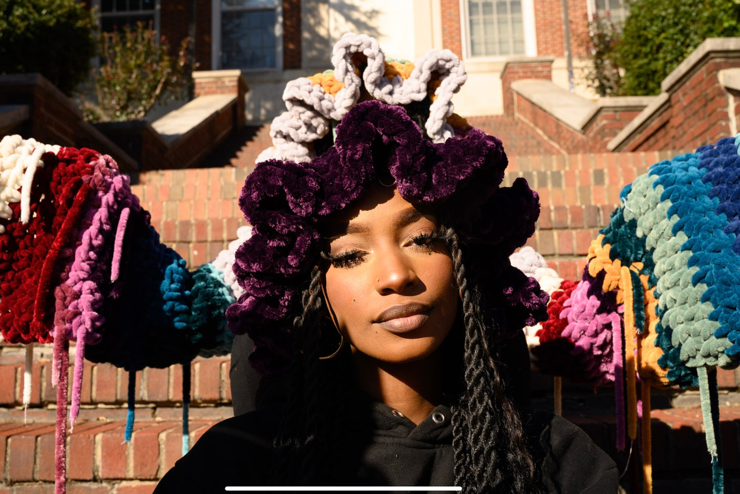 Royale Velvet Ruffle hat