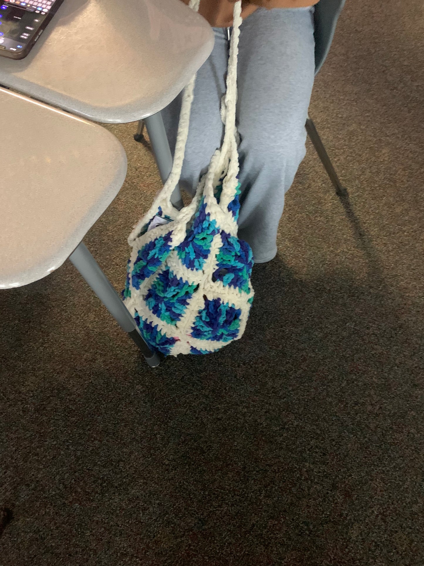 Granny square tote bag